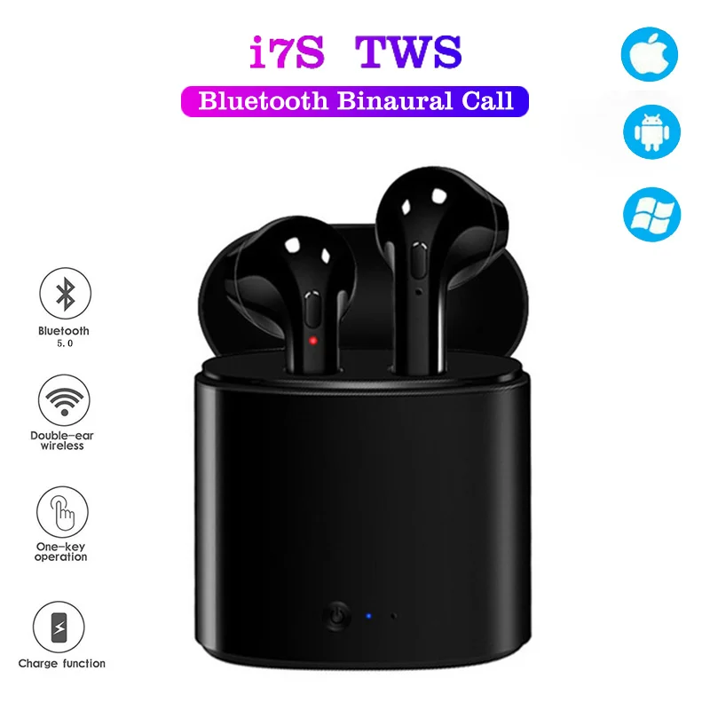 

i7s Original Wireless Bluetooth Headphone Mini TWS Earphone Sport Earbuds Stereo Noise Cancelling Sound High Quality Earpiece