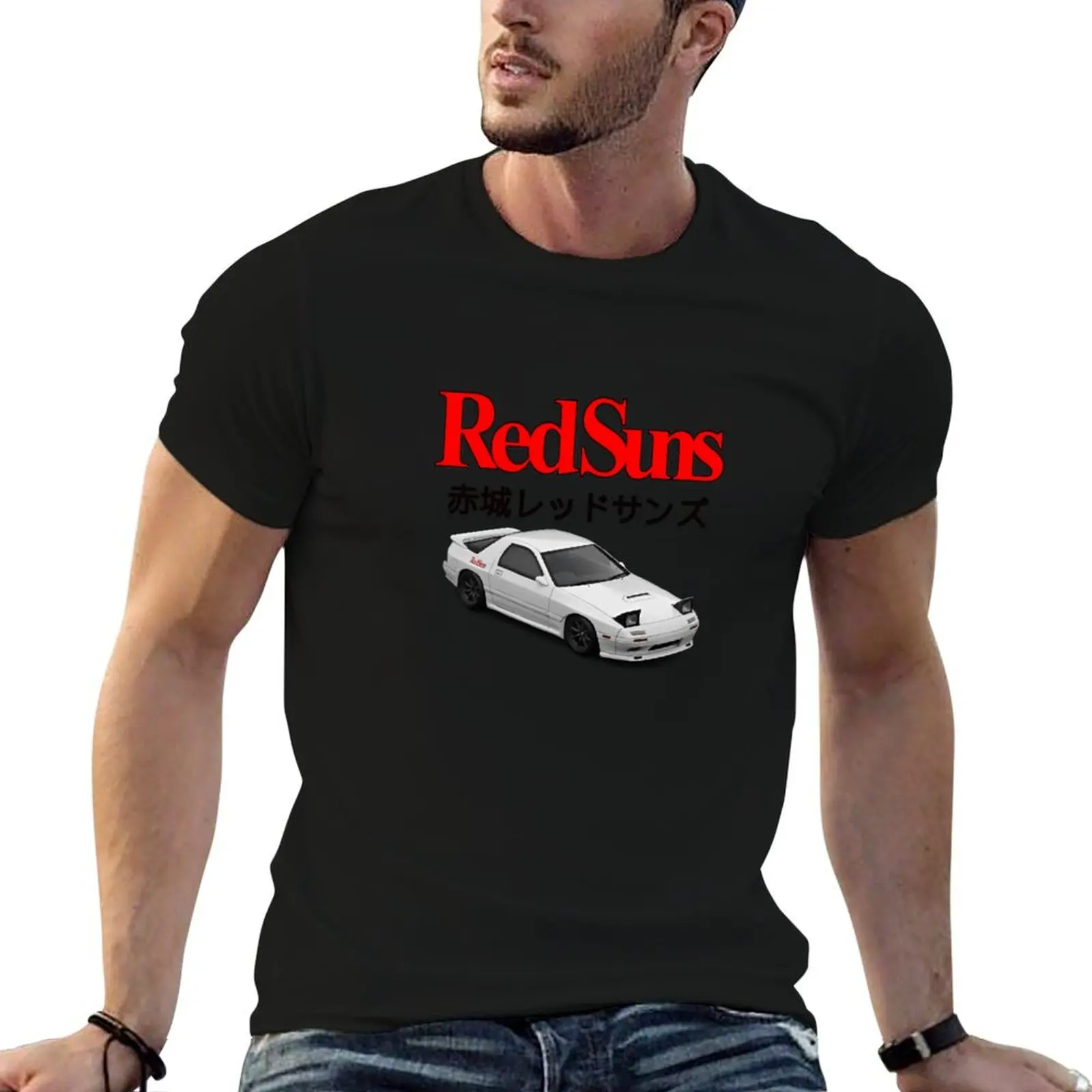 Фото Футболка Redsuns - FC3S, забавные футболки, мужские футболки с графическим рисунком, хлопковая футболка для мужчин, мужская футболка №1