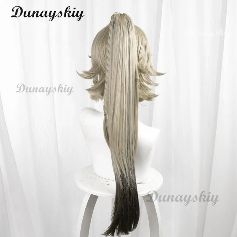 Genshin Impact Качина парик для косплея блондинка длинные волосы хвост Наньatzcayan Natlan
