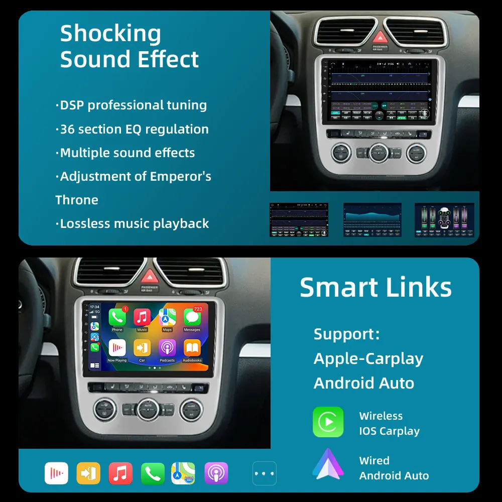 Мультимедийный плеер для Volkswagen Scirocco мультимедийный 2 DIN с радио GPS 4G Wi-Fi DSP IPS 36EQ