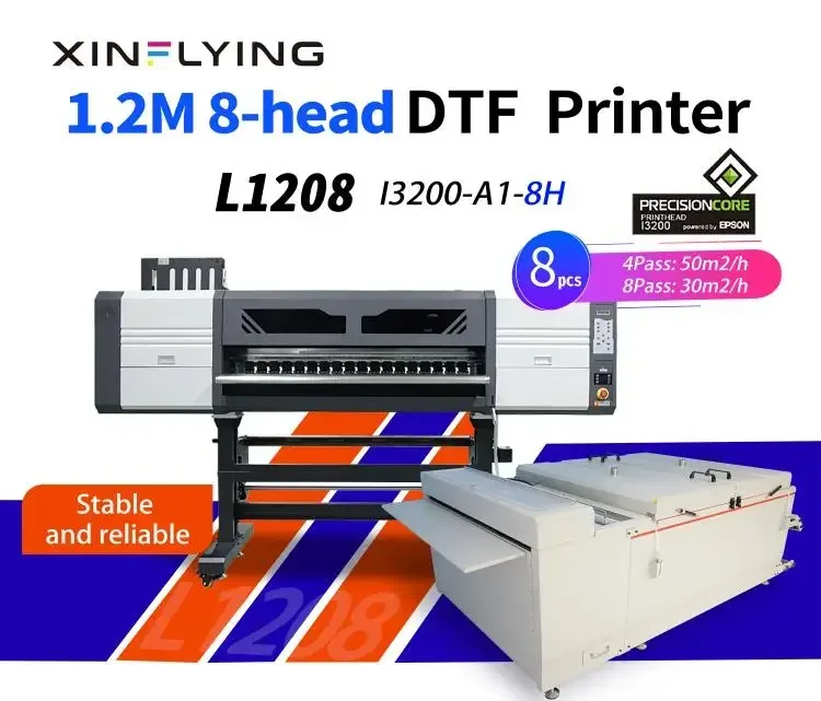Xinflation высокопроизводительный 48 ɸ шт DTF термотрансферный принтер 120 см ширина