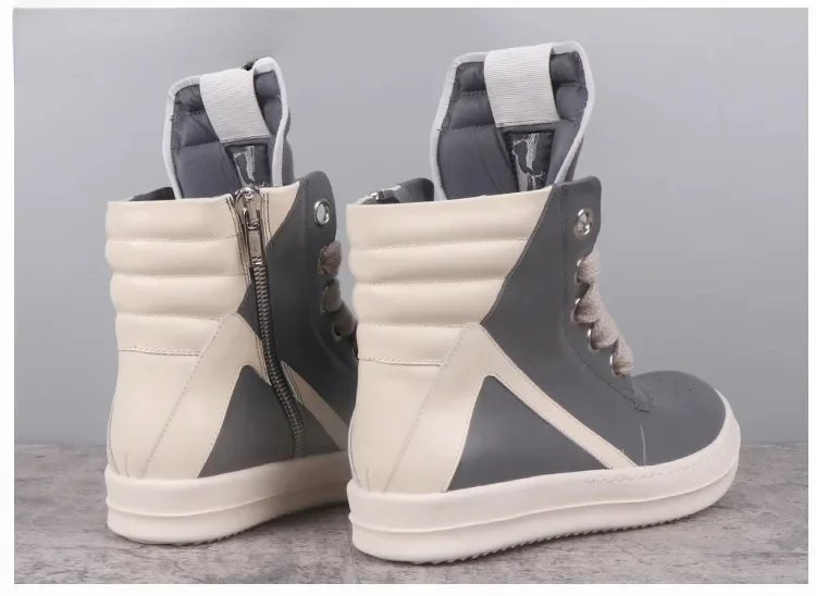 Винтажные высокие ботинки из натуральной кожи Rick на молнии для женщин и мужчин