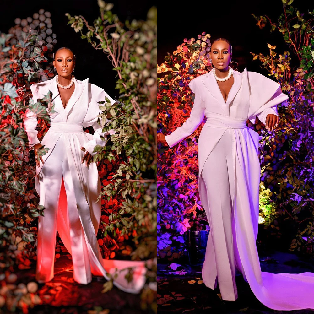 

Модные женские брючные костюмы с красной ковровой дорожкой, 2 предмета, облегающий Свадебный костюм, вечерняя одежда для выпусквечерние веч...