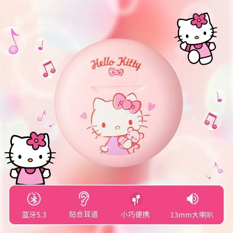 

Sanrio Kulomi Kawaii аниме Bluetooth-гарнитура звуконепроницаемые в ухо шум Hellokitty Cinnamonroll беспроводной Bluetooth Kawaii Подарки