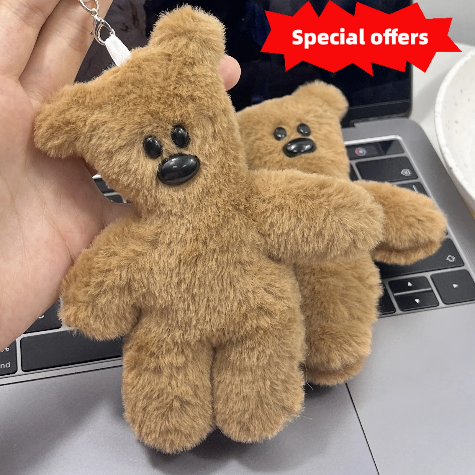 

Cute 15cm Teddy Bear Plush Toy Kawaii Soft Stuffed Animal Teddy Bear Plushie Doll Pendant KeyChain for Kids And Girlfriend Gifts