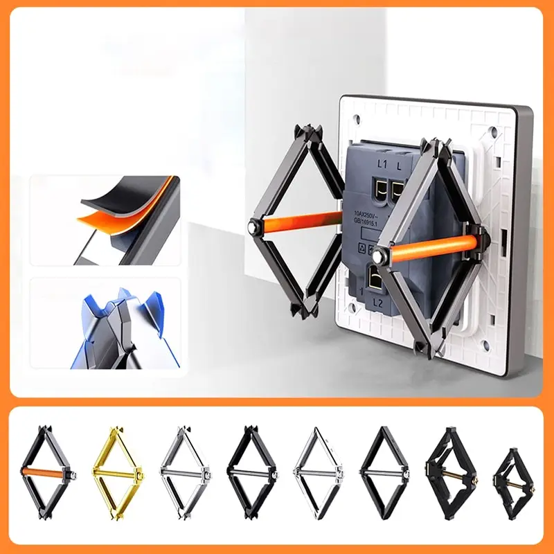 

2 Pcs Wall Socket Concealed Box Fixer Bottom Box Wire Box Junction Box Installation Fixing Support Bar Electrical Accessories