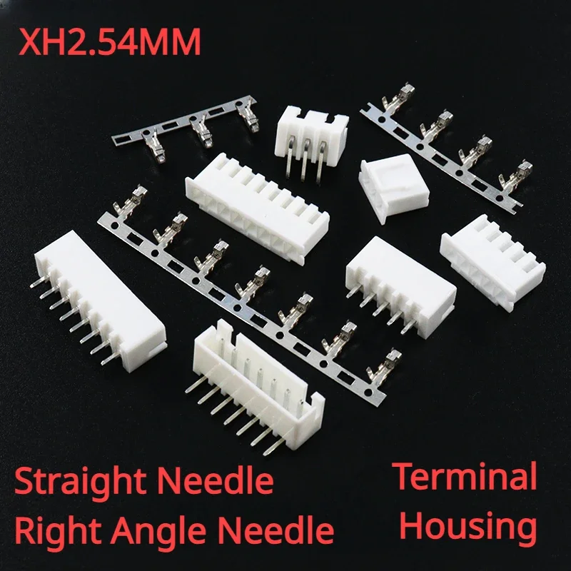 

50set XH2.54MM 2p/3p/4p/5p/6p/7p/8p/9p/10p/12p Connector Straight Needle Housing Case Right Angle Material