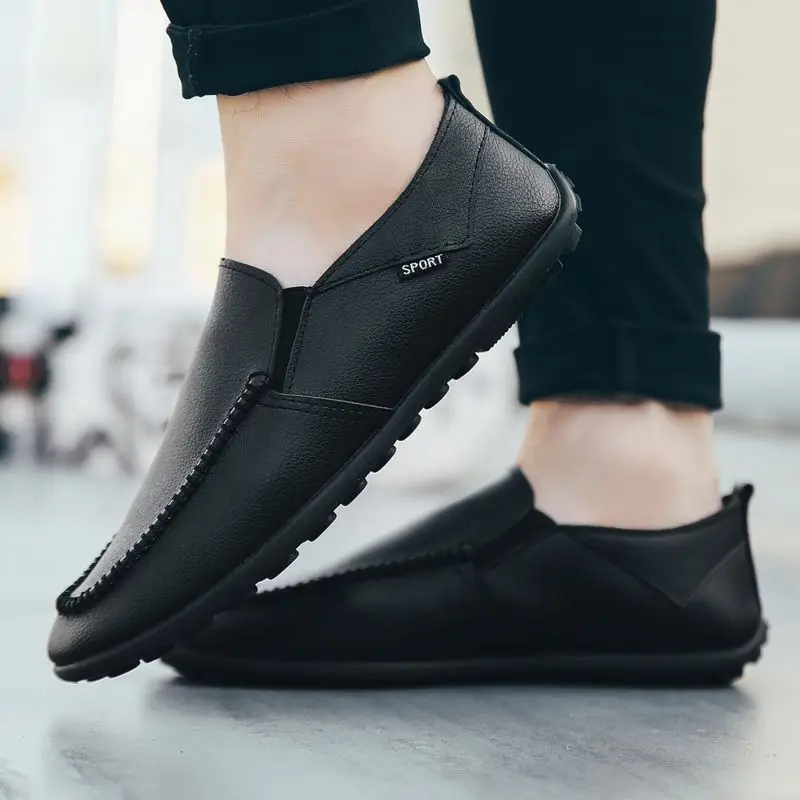 

Fashion High Quality Men Shoes Slip On Loafers Footwear High Quality Leather Shoes For Men Loafers Breathable Leisure Male shoes