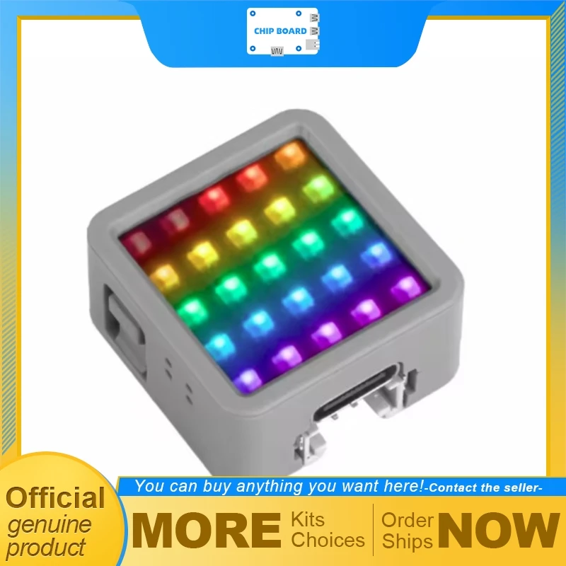 Фото Плата M5Stack Atom-Matrix v1.1 ESP32-PICO-D4, датчик движения BMI270, светодиодная RGB-матрица, комплект для разработки IoT №1
