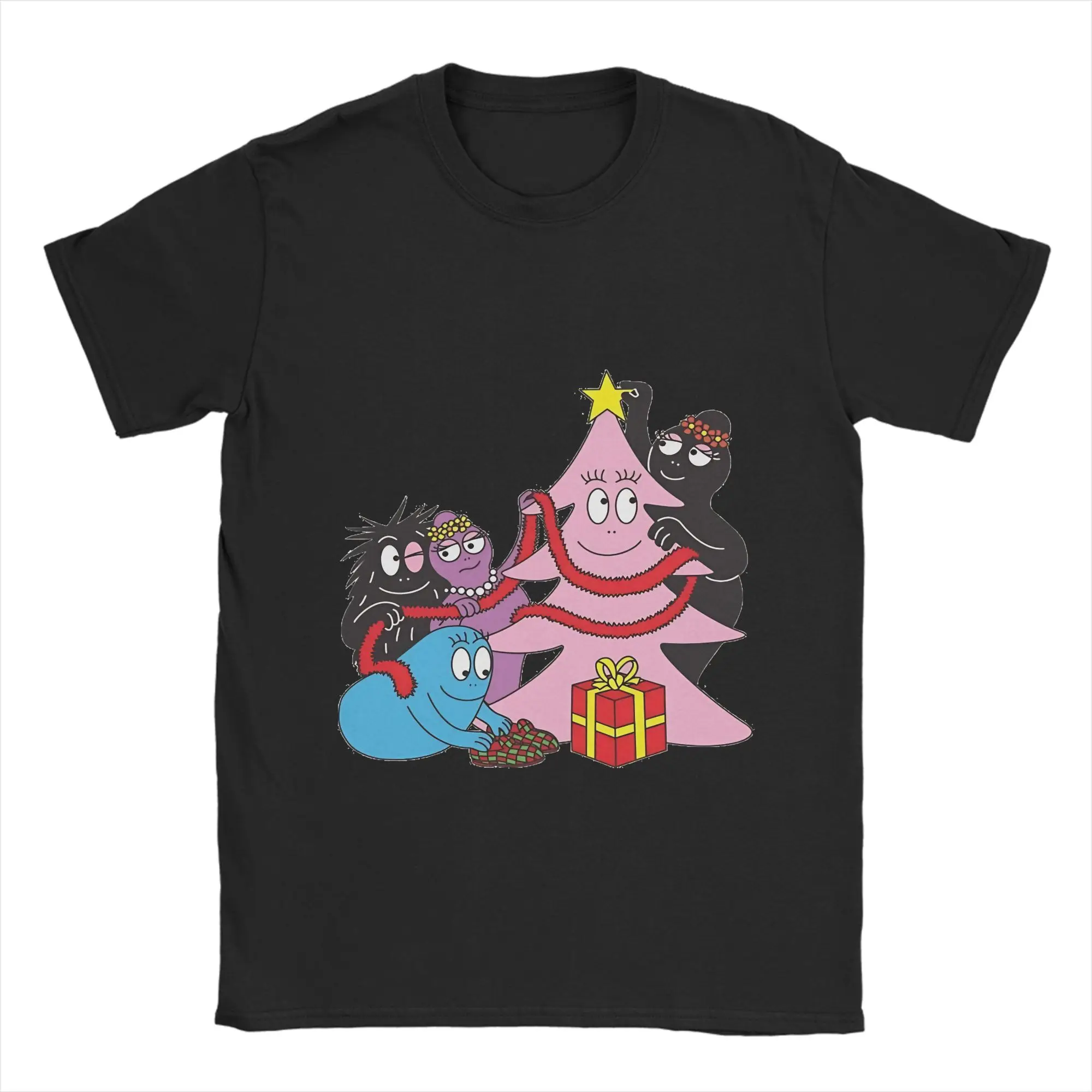 Фото Футболка Barbapapa ist bereit fur Weihnachten, забавная футболка из 100% хлопка, футболки Barba для мужчин №4