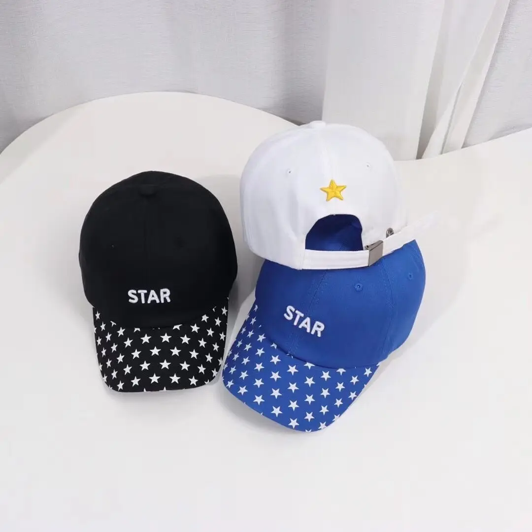 

Kids Baseball Cap Star Letters Embroidery Children Girls Boys Sun Hat Spring Summer Outdoor Adjustable Visor Baby Caps 2-6 Years