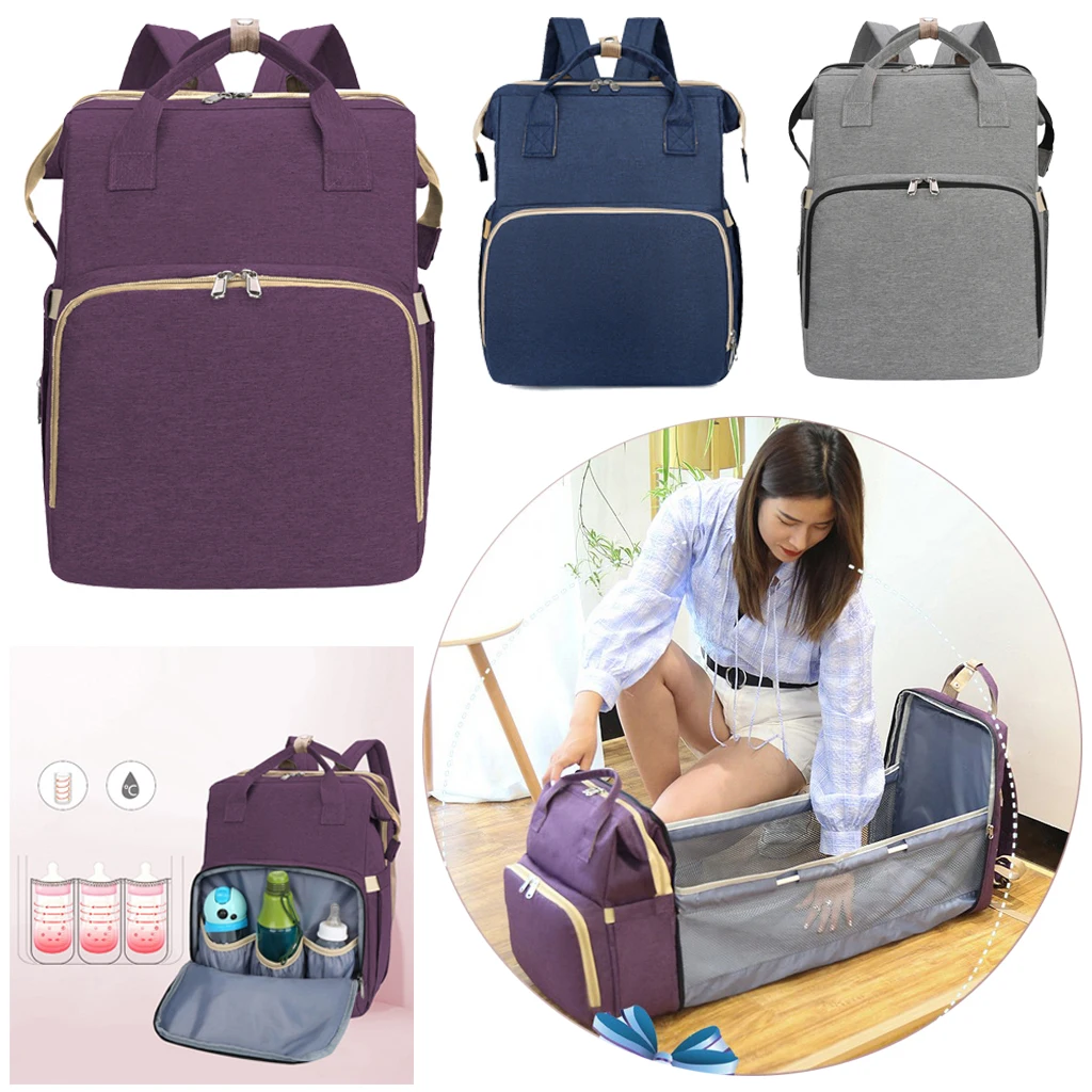 

Складные Водонепроницаемые сумки для детской кроватки, многофункциональный вместительный рюкзак для мам для смены пеленок