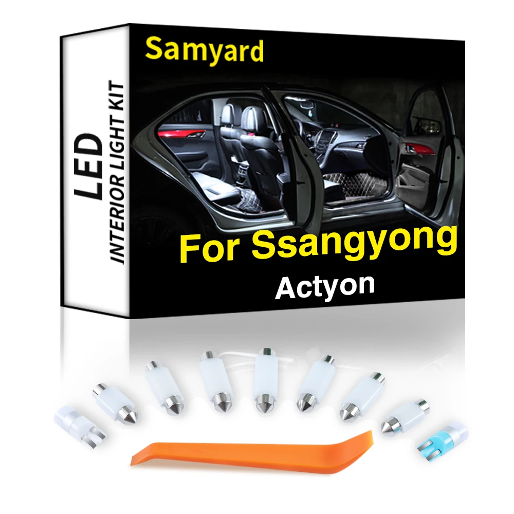 

Ceramics Interior LED Light Kit For Ssangyong Actyon Sports 2006-2014 2015 2016 2017 2018 2019 Car Bulb Indoor Dome Map Canbus