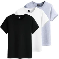 3 pcslot mens short sleeve t shirt cotton high quality fashion solid color casual man t shirts summer tee clothing 5xl 6xl