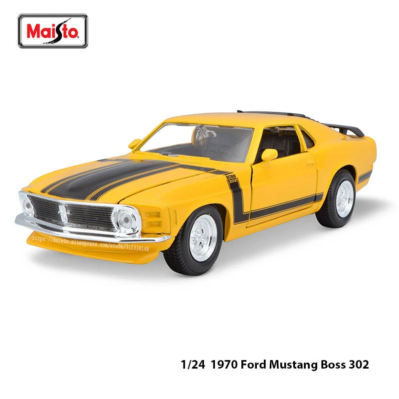 

Модель автомобиля Maisto 1:24 1970 Ford Mustang BOSS GT сверхмощная, литье под давлением, Статическая точность, Коллекционная модель, подарок, игрушка, игра