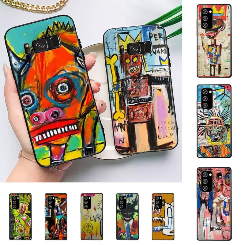 

TOPLBPCS Jean Michel Basquiat Art Graffiti Phone Case for Redmi 8 9 9A for Samsung J5 J6 Note9 for Huawei NOVA3E Mate20lite