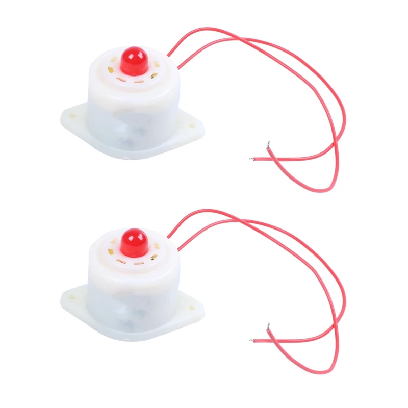 

2X BJ-3 AC220V Industrial LED Blinker Red Alarm Siren Buzzer 100DB White