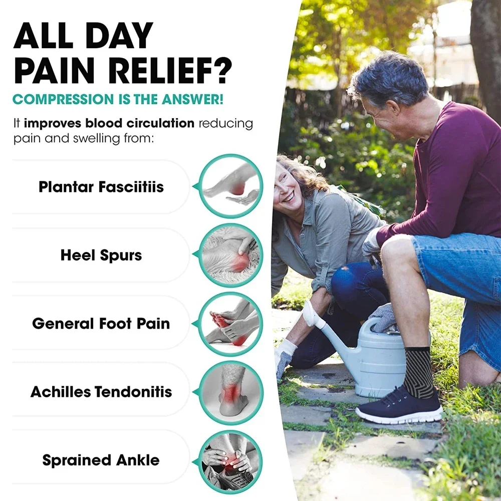 1 пара носки для снятия подошвенного фасциита женщин и мужчин