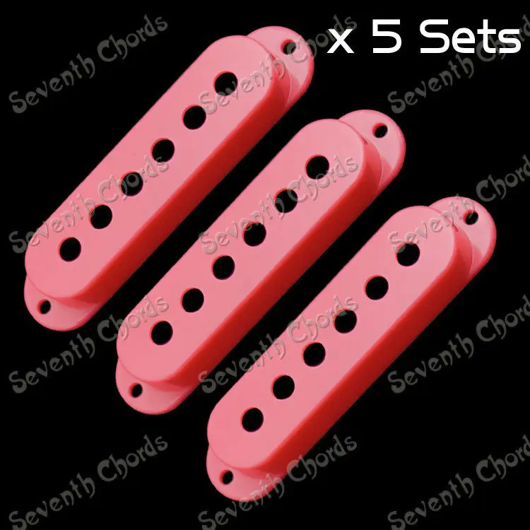 

15 Pcs Pink Electric Guitar Single Coil Pickup Covers/ Lid/Shell/Top String spacing 48/50/52mm