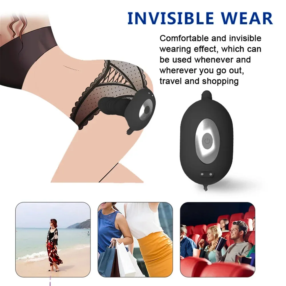 Телескопическая вибрирующая Анальная пробка анальный вибратор беспроводной