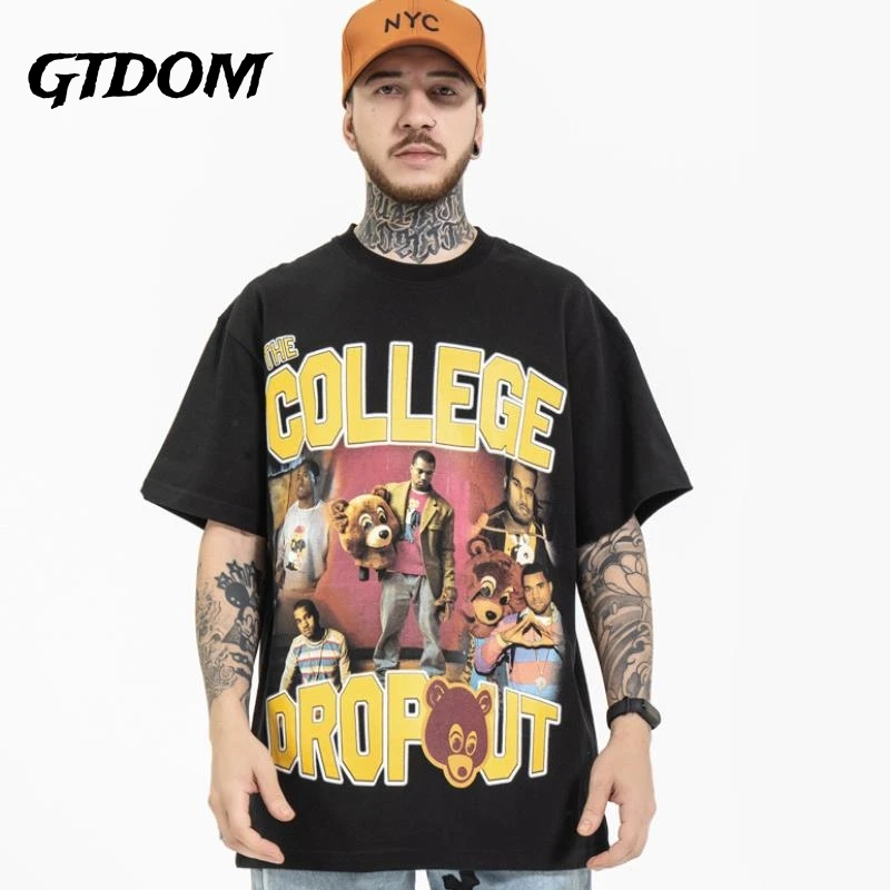 

Men Summer 2023 New T-Shirts Cotton Hip Hop European American Fashion Tees Letter Printed Short Sleeve O-Neck T-Shirt