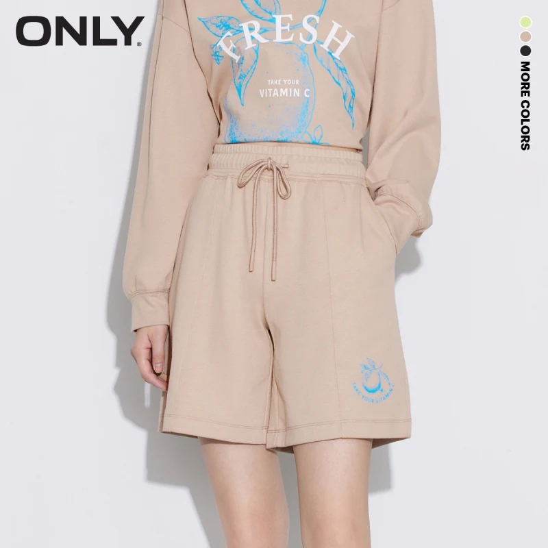 

ONLY spring new sports style comfortable loose simple printing casual shorts women | 122115007