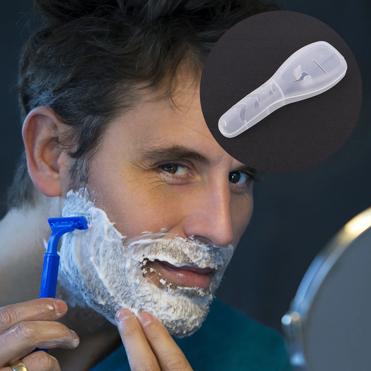 4-шт. Сумка для хранения бритв Чехол-держатель дома Мужской контейнер Бритвы