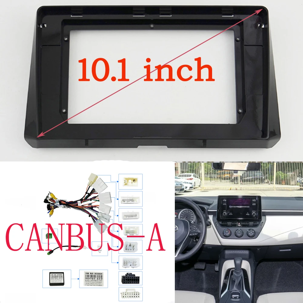 

Автомобильный радиоприемник Fascia Frame для Toyota Corolla Auris E210 2018-2021 10 дюймов стерео панель жгут питания кабель адаптер Canbus Mount Kit