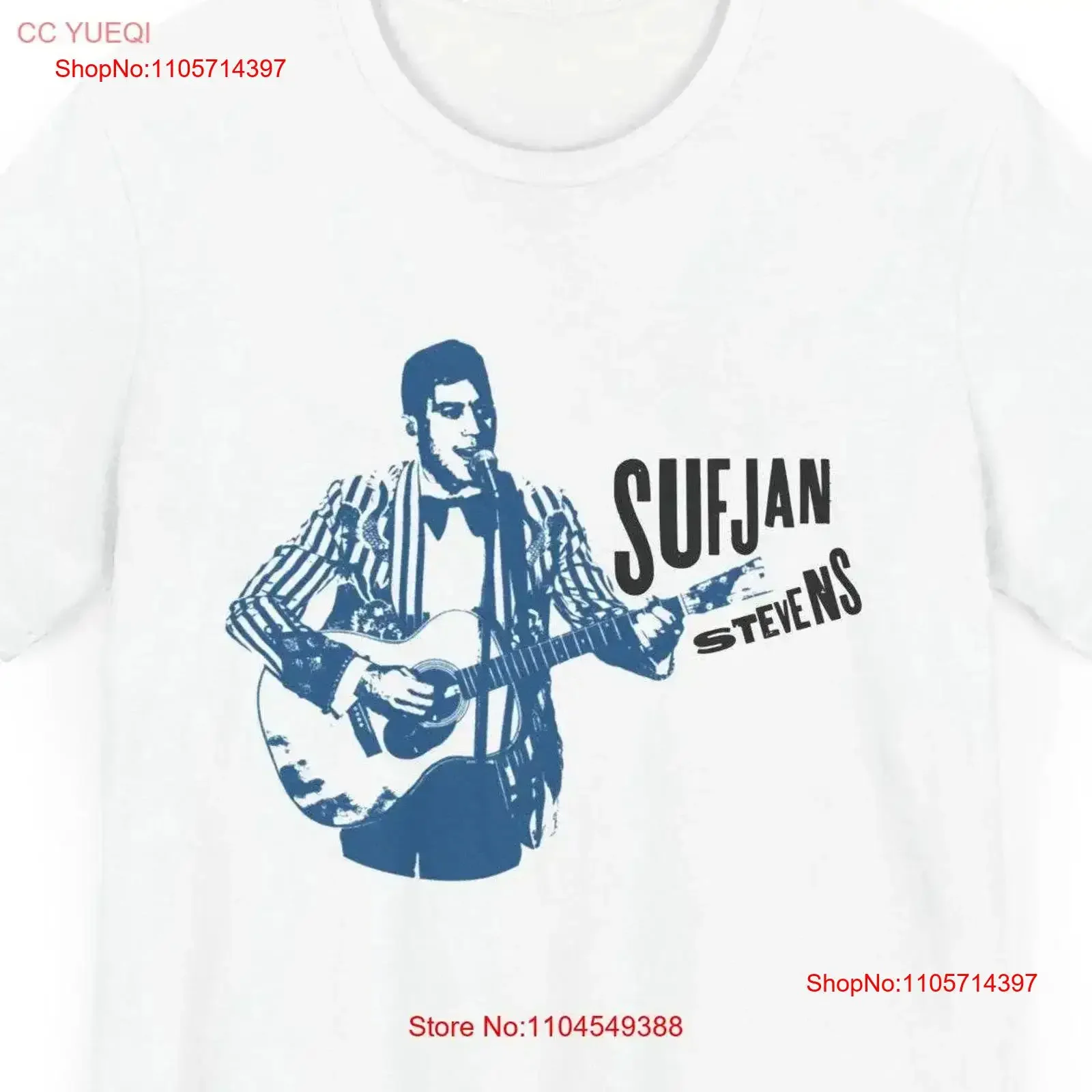 Фото Футболка Sufjan Stevens для любителей музыки, мерч инди-групп, винтажная, с эффектом потертости, универсальная, стильная, дышащая №1