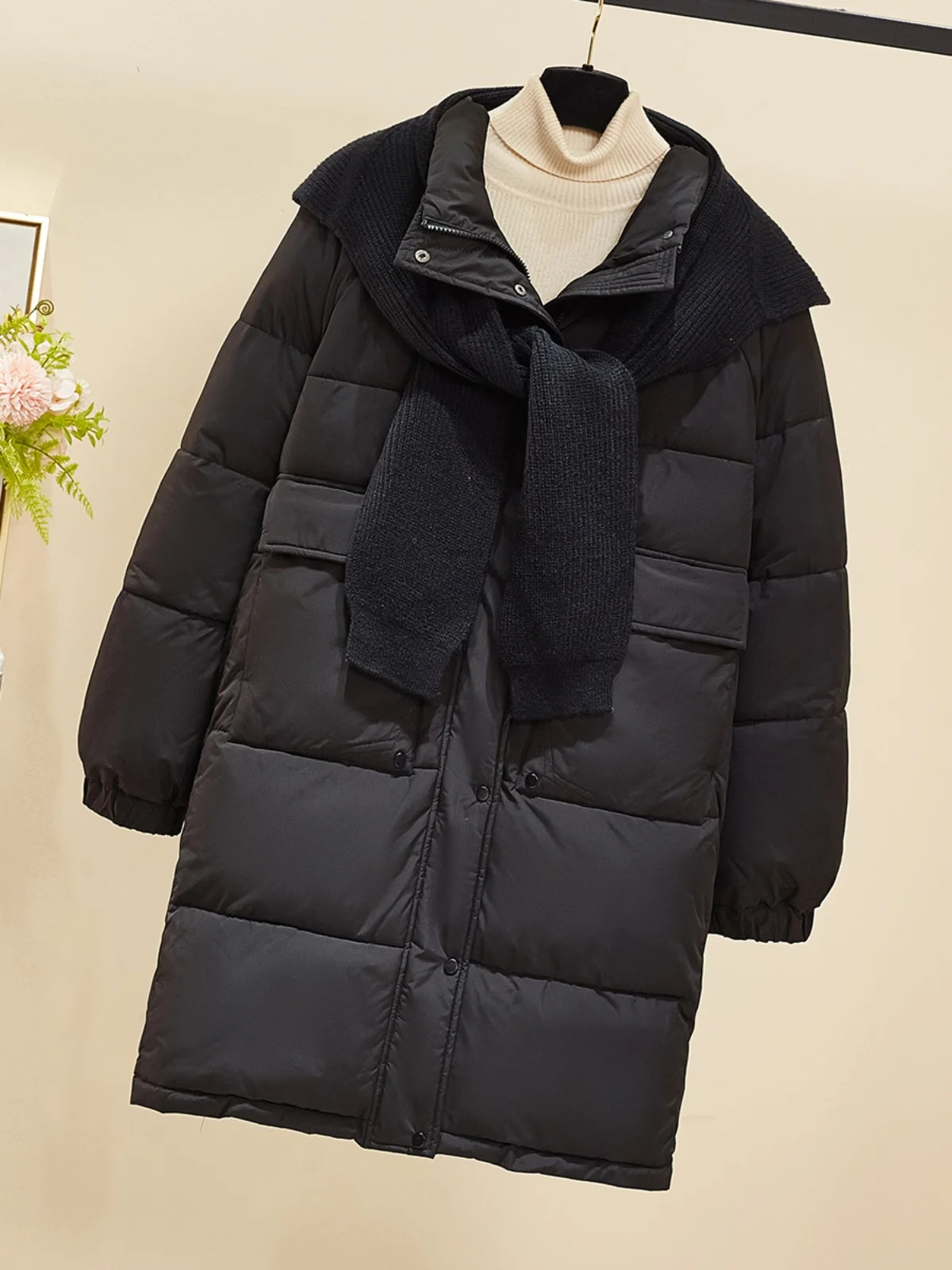 Пуховик с хлопковой подкладкой женская зимняя одежда 2024 новая популярная