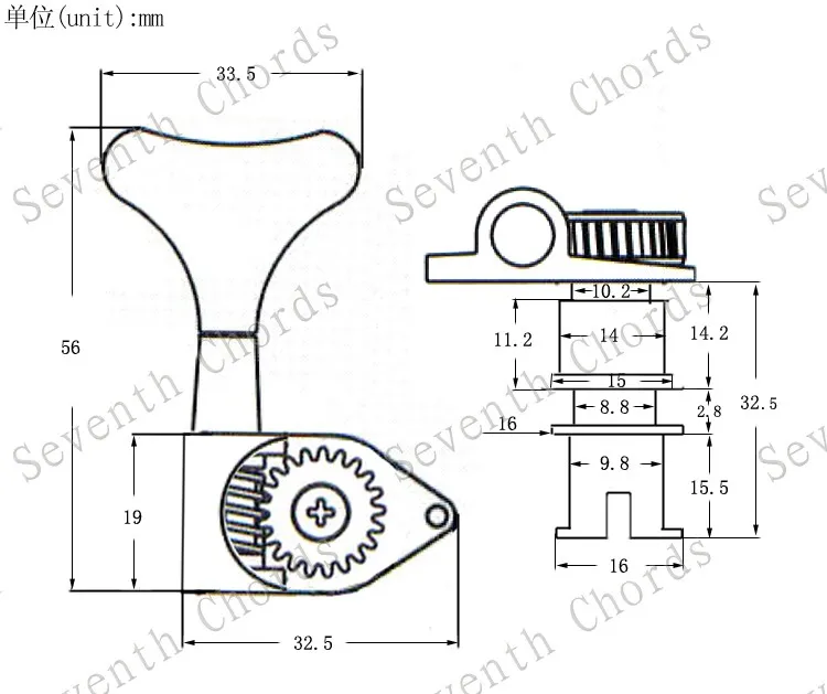 Открытый рыбий хвост Юк басовая струна твист для укулеле ubass твист-калибратор