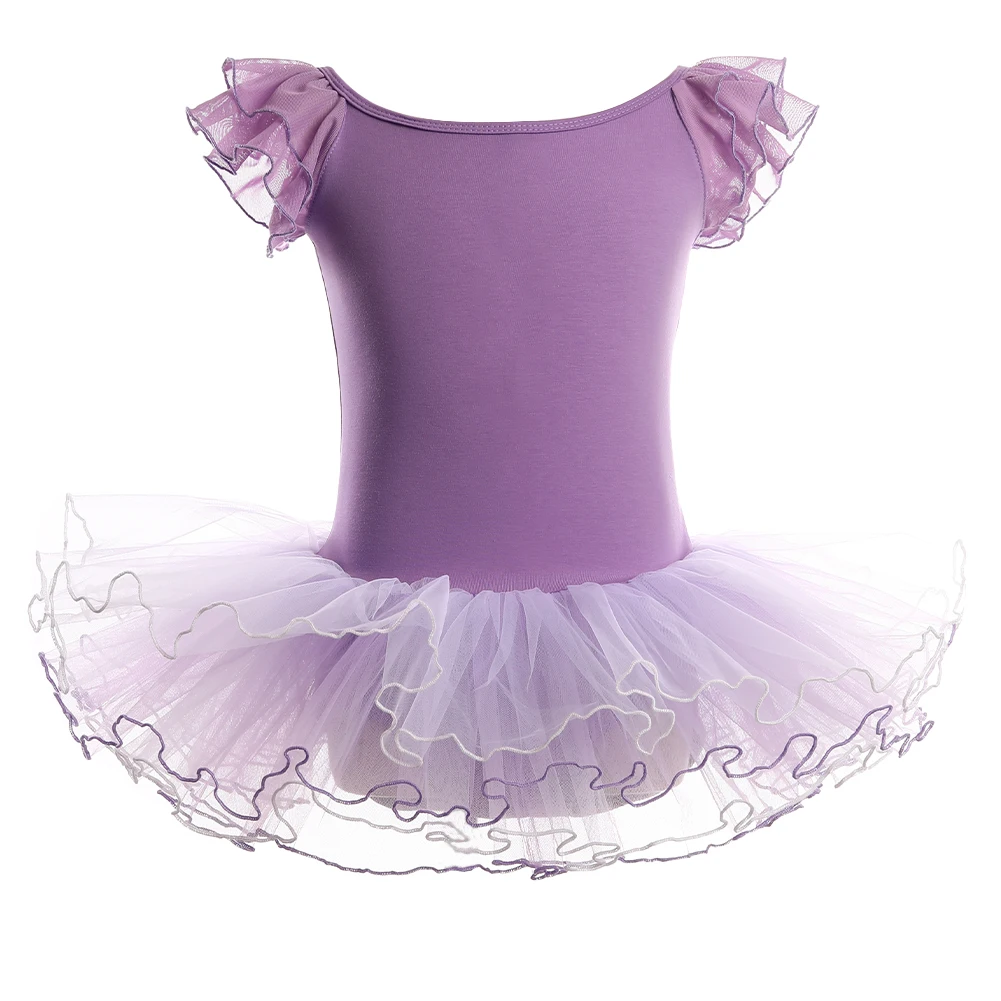 tutu ballet dress leotards for girls baby skirt costume dancewear kids Cotton Short Sleeve tutus Toddler/Little/Big Girl black