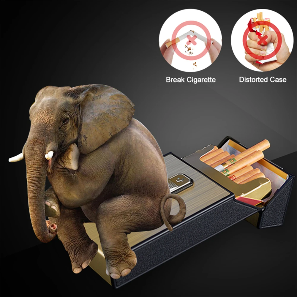 Женский чехол для сигарет полный комплект с USB-зажигалкой тонкая коробка