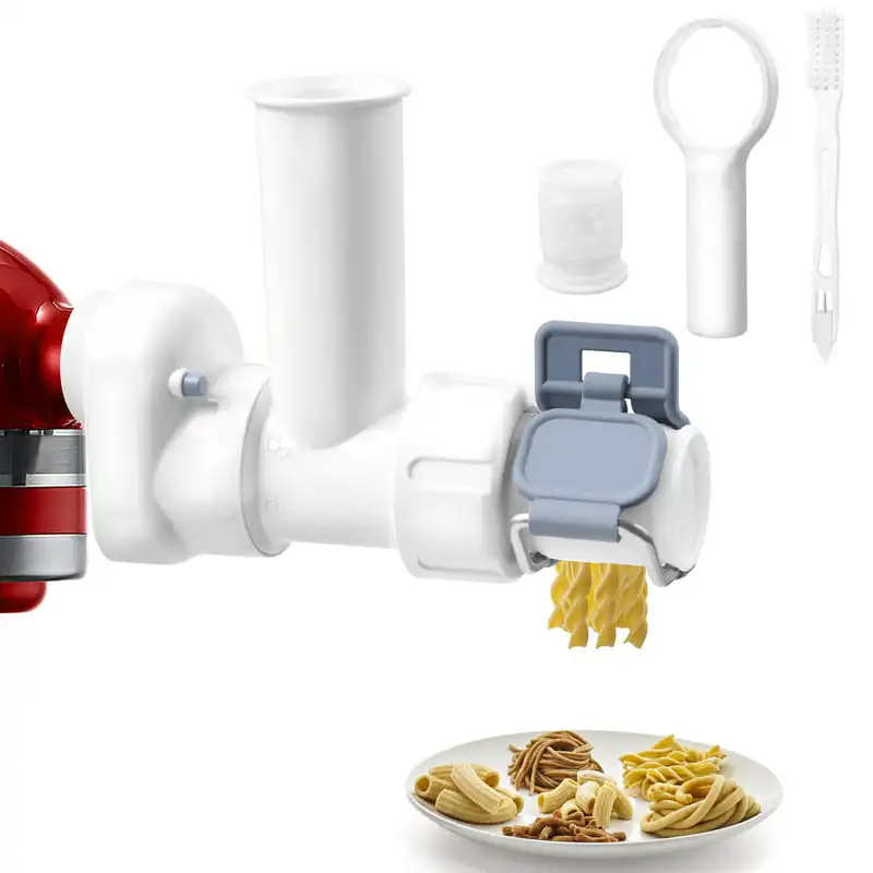 

Pasta Attachment for KitchenAid Mixer with 6 Pasta Outlet Shapes, White