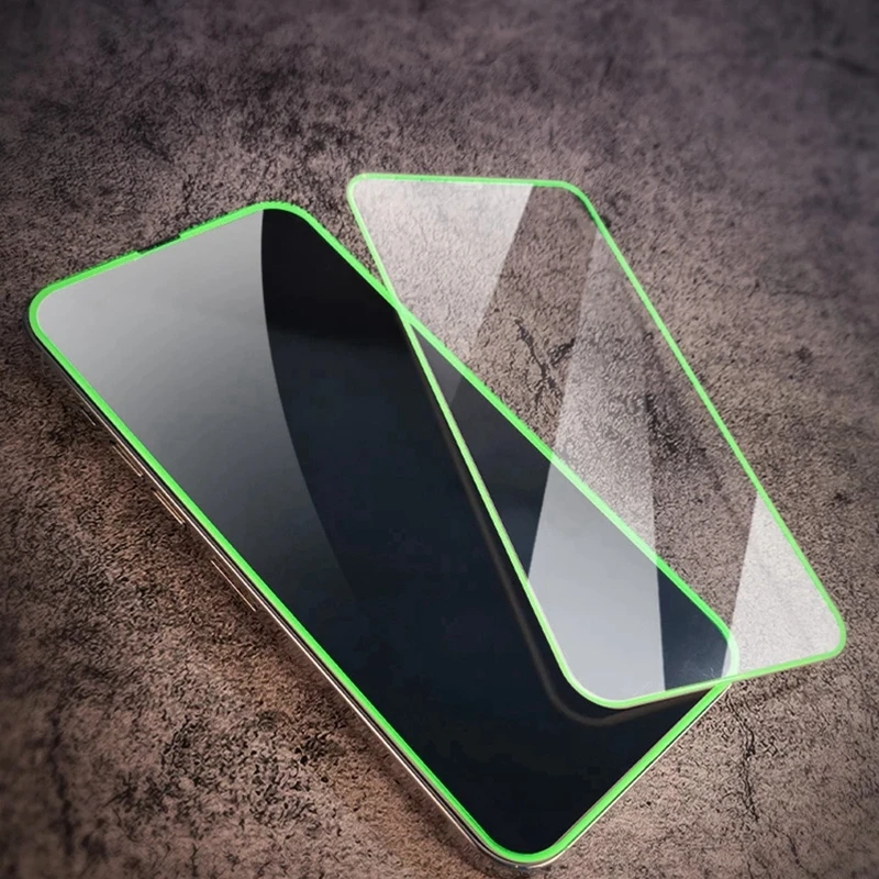 3PCS Luminous Tempered Glass For iPhone 14 13 12 11 Pro XS MAX XR Glowing Screen Protector For iPhone 11 12 13 14 Protector