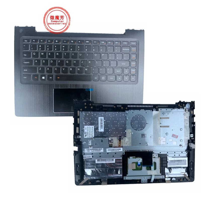 

Новая английская клавиатура для ноутбука Lenovo U330p U330 U330T, клавиатура с серебряным корпусом, сенсорная панель для рук