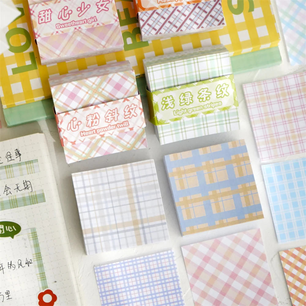 

Kawaii Color Grid Memo Pad Message Notes Decorative 200 Sheets Notepad Note Material Paper Planner Stationery Office Supplies