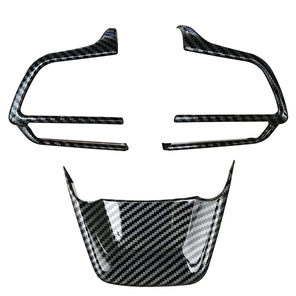 

3Pcs Carbon Fiber Color Steering Wheel Cover Trim Fit for Toyota Highlander 2020 2021 2022 Sienna 2021-2022