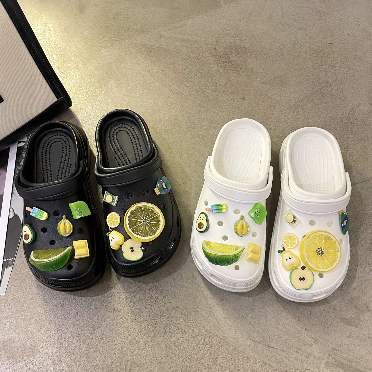 

Shoes Women 2022 Cartoon Lemon Sandals Outdoor High Heel Girls Beach Sandals Slip on Classic Beach Fashion Shoes Summer Slippers