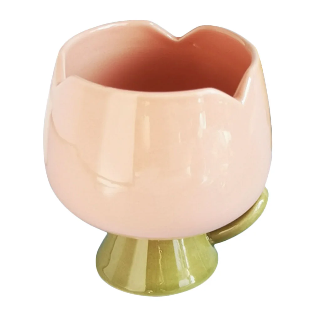 

Cup Mug Ceramic Bowl Tulip Cups Coffee Ice Cream Teadessert Bowls Flower Salad Breakfast Yogurt Sundae Appetizer Condiment