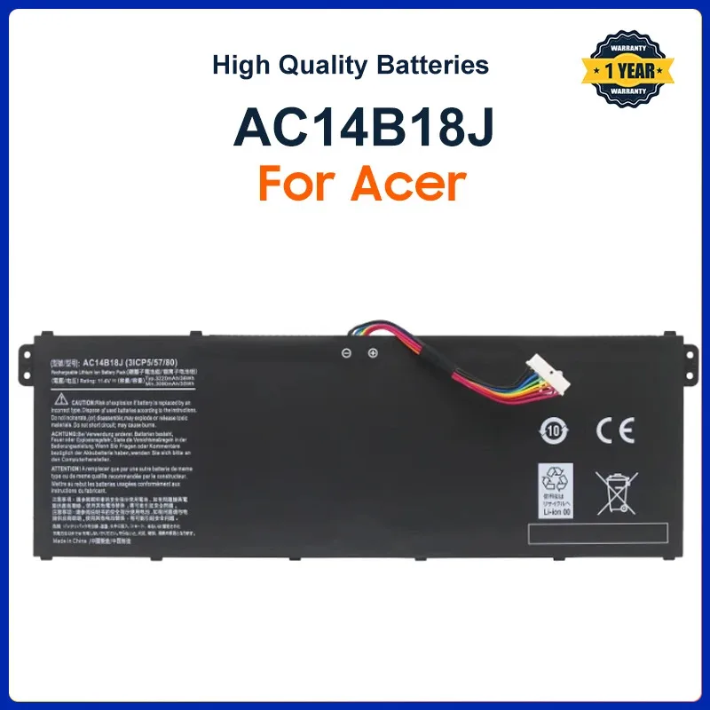 Аккумулятор для ноутбука AC14B18J AC14B13J Acer Aspire E3-111 E3-112 E3-112M MS2394 ES1-531 EX2519 N15Q3 N15W4 11 4 V