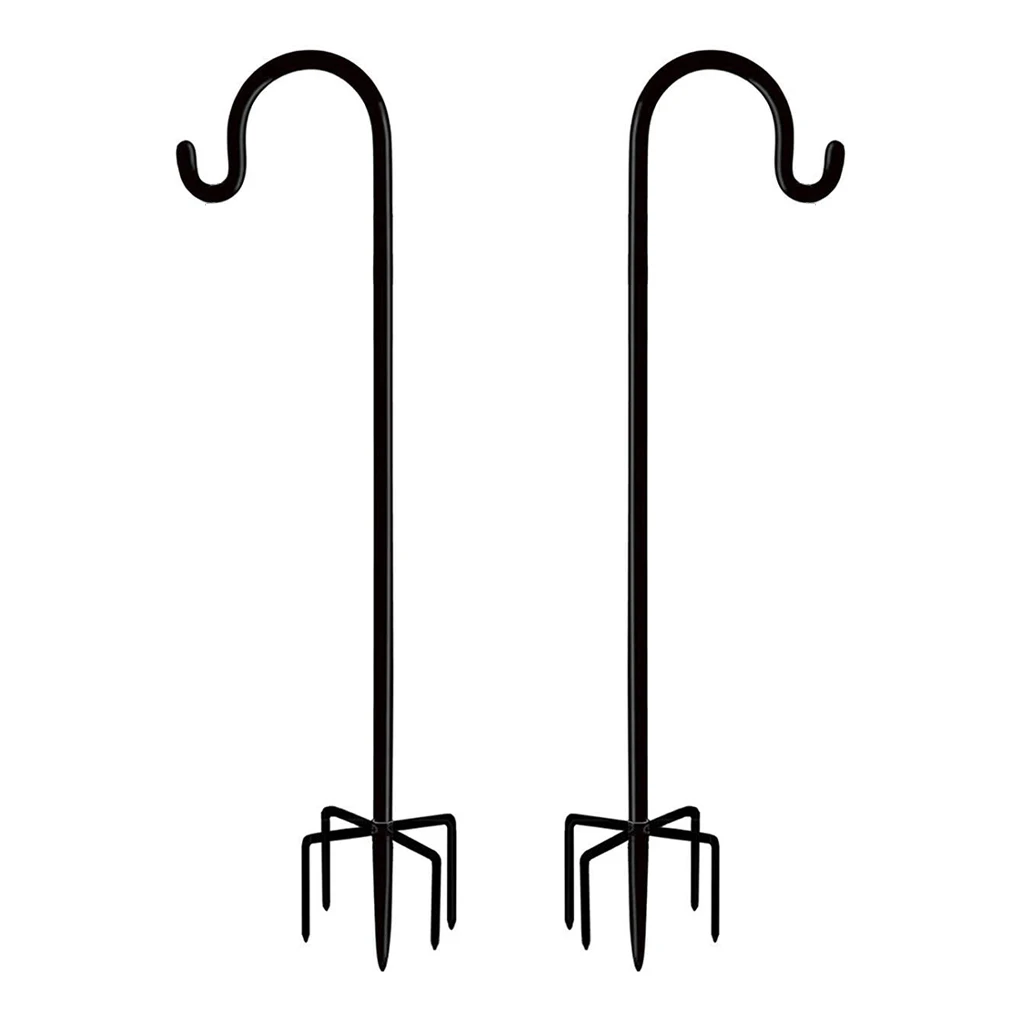 

2pcs Bird Feeder Hooks Stand Metal Lamp Lantern Holders Decoration Garden Plant Flower Basket Hangers
