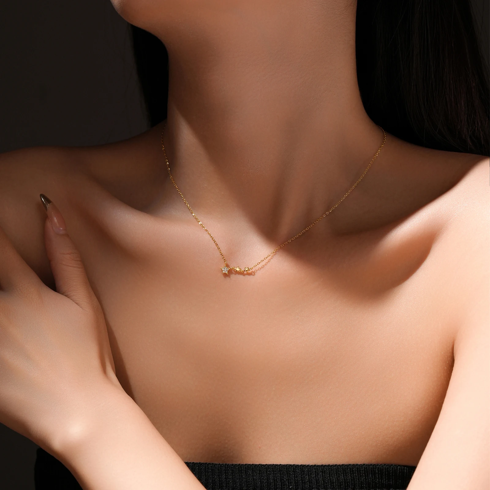 LOZOYA Небесное очаровательное ожерелье из стерлингового серебра 925 пробы для пар с