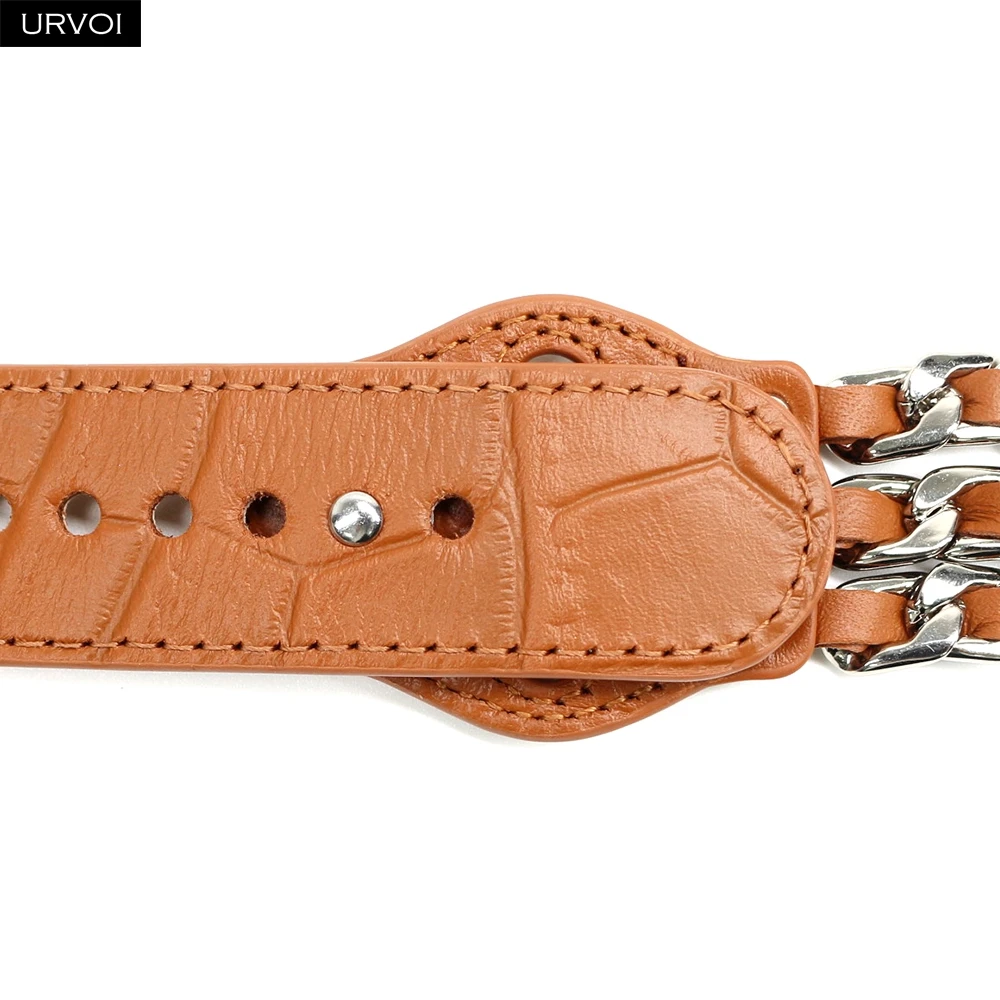 Ремешок URVOI для Apple Watch ultra series 8 7 6 SE5432 ремешок из натуральной кожи iWatch дизайнерский