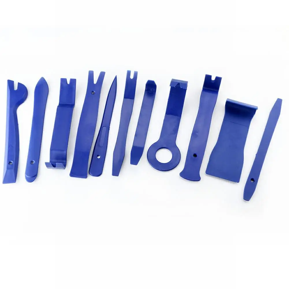 

11Pcs Universal Car Door Plastic Trim Panel Dash Removal Tool Installation Pry PP Blue Kit Impact Resistant Time&effort Save