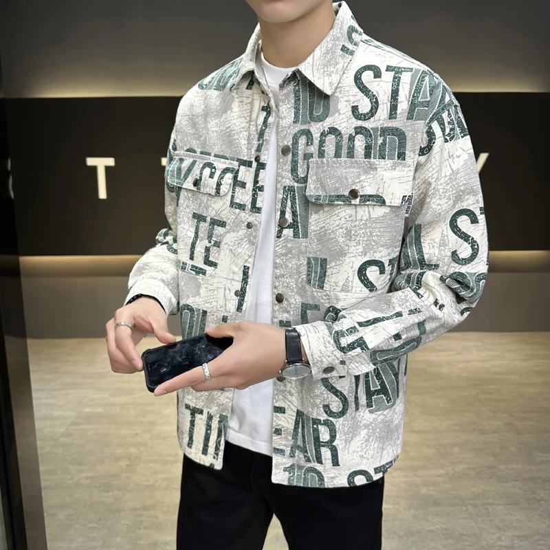 Демисезонная модная Новая мужская повседневная куртка без пальто с отложным