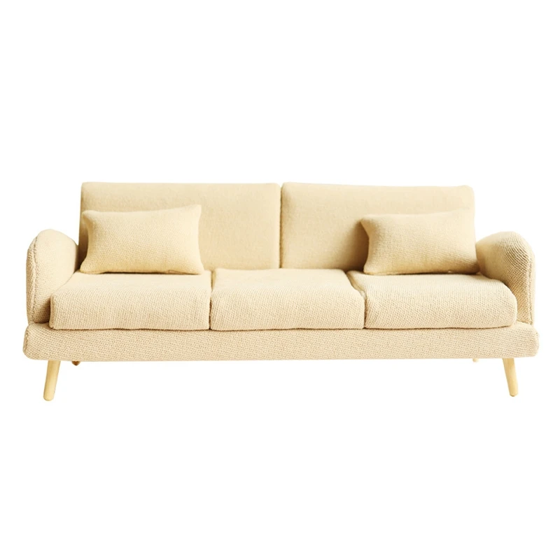 

1/12 Dollhouse Three-Seat Sofa Simulation Play DIY Toy