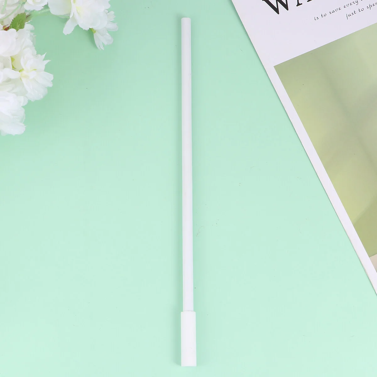 

250mm Stirring Rod Magnetic Stirrer Bar Mixing Rod Stir Bar Experimental Supplies for Laboratory ( White )
