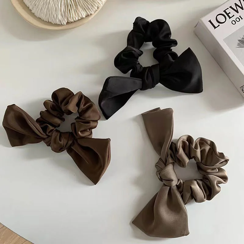 

Korean Girls Knot Hair Bands Scrunchies Vintage Hair Accessories Elegant Lady Women Ponytail Rubber Band Hair Tie