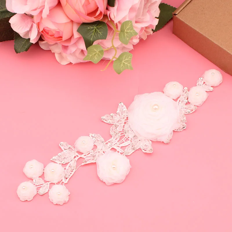 

YJWSXF Bridal Belts Bling Wedding Women Jewelry Silver Rhinestone Pearl Crystal Sparkly Party Formal Dress Diamond Sash